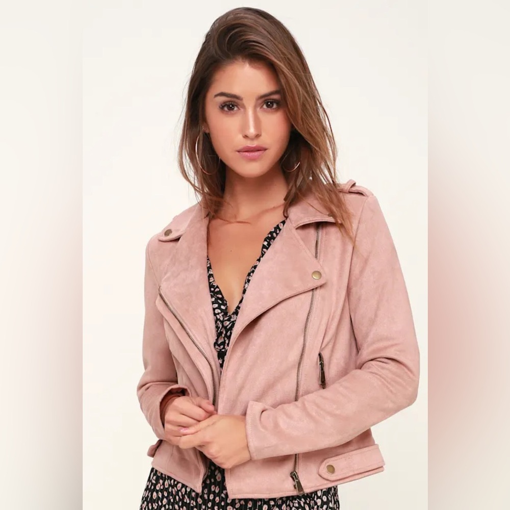 LA Coalition Pink Suede Jacket